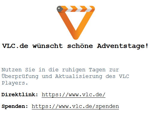 Bild von der VLC Fakemail